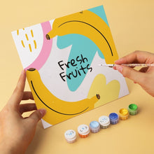 Load image into Gallery viewer, Mini Paint by Numbers Set 7.9"x7.9" (6 pieces) - Fresh Fruits