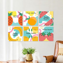 Load image into Gallery viewer, Mini Paint by Numbers Set 7.9"x7.9" (6 pieces) - Fresh Fruits