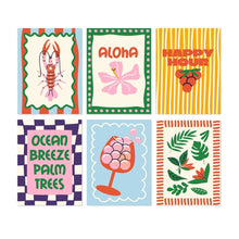 Load image into Gallery viewer, Mini Paint by Numbers Set 5.9"x7.9" (6 pieces) - Cheers and Good Vibes Figured'Art