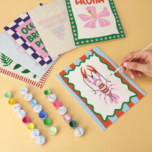 Load image into Gallery viewer, Mini Paint by Numbers Set 5.9"x7.9" (6 pieces) - Cheers and Good Vibes