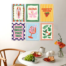 Load image into Gallery viewer, Mini Paint by Numbers Set 5.9"x7.9" (6 pieces) - Cheers and Good Vibes