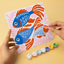 Load image into Gallery viewer, Mini Paint by Numbers Set 7.9"x7.9" (6 pieces) - Deep Blue Wonders