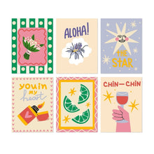 Load image into Gallery viewer, Mini Paint by Numbers Set 5.9"x7.9" (6 pieces) - Say It with Color Figured'Art
