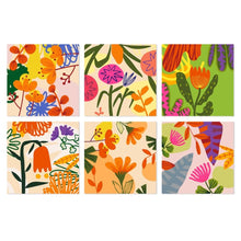 Load image into Gallery viewer, Mini Paint by Numbers Set 7.9"x7.9" (6 pieces) - Abstract Garden Figured'Art