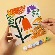 Load image into Gallery viewer, Mini Paint by Numbers Set 7.9"x7.9" (6 pieces) - Abstract Garden