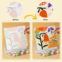 Load image into Gallery viewer, Mini Paint by Numbers Set 7.9"x7.9" (6 pieces) - Abstract Garden