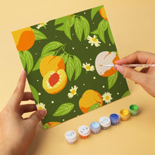 Load image into Gallery viewer, Mini Paint by Numbers Set 7.9"x7.9" (6 pieces) - Fruit Pattern