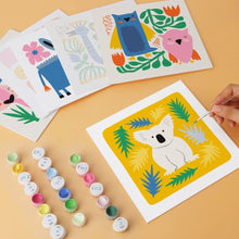 Load image into Gallery viewer, Mini Paint by Numbers Set 7.9"x7.9" (6 pieces) - Painted Wildlife 1