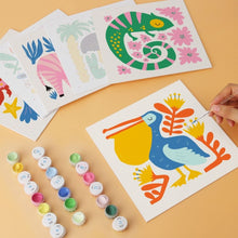 Load image into Gallery viewer, Mini Paint by Numbers Set 7.9"x7.9" (6 pieces) - Painted Wildlife 2