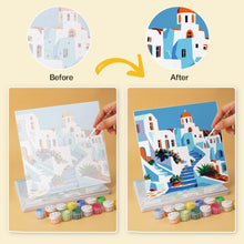 Load image into Gallery viewer, Mini Paint by Numbers Set 7.9"x7.9" (6 pieces) - Mediterranean Brushstrokes