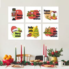 Load image into Gallery viewer, Mini Paint by Numbers Set 7.9"x7.9" (6 pieces) - Festive Mini Prints