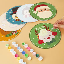 Load image into Gallery viewer, Mini Paint by Numbers Set - Discs Ø7.9" (6 pieces) - Colorful Christmas Cast