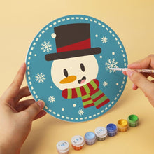 Load image into Gallery viewer, Mini Paint by Numbers Set - Discs Ø7.9" (6 pieces) - Colorful Christmas Cast