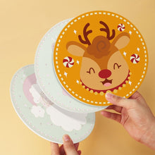 Load image into Gallery viewer, Mini Paint by Numbers Set - Discs Ø7.9" (6 pieces) - Colorful Christmas Cast