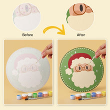 Load image into Gallery viewer, Mini Paint by Numbers Set - Discs Ø7.9" (6 pieces) - Colorful Christmas Cast