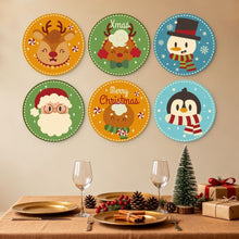 Load image into Gallery viewer, Mini Paint by Numbers Set - Discs Ø7.9" (6 pieces) - Colorful Christmas Cast