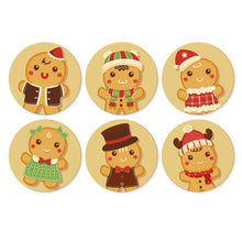 Load image into Gallery viewer, Mini Paint by Numbers Set - Discs Ø7.9" (6 pieces) - Gingerbread Friends 1 Figured'Art