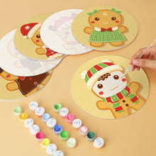 Load image into Gallery viewer, Mini Paint by Numbers Set - Discs Ø7.9" (6 pieces) - Gingerbread Friends 1