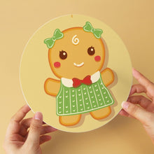 Load image into Gallery viewer, Mini Paint by Numbers Set - Discs Ø7.9" (6 pieces) - Gingerbread Friends 1
