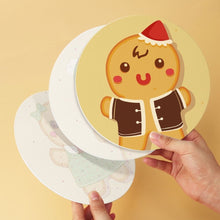 Load image into Gallery viewer, Mini Paint by Numbers Set - Discs Ø7.9" (6 pieces) - Gingerbread Friends 1