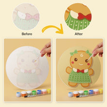 Load image into Gallery viewer, Mini Paint by Numbers Set - Discs Ø7.9" (6 pieces) - Gingerbread Friends 1