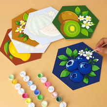 Load image into Gallery viewer, Mini Paint by Numbers Set - Hexagons (6 pieces) - Juicy Collection