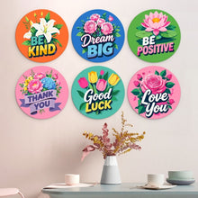 Load image into Gallery viewer, Mini Paint by Numbers Set - Discs Ø7.9" (6 pieces) - Be Kind Collection