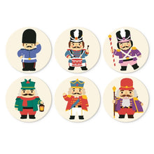 Load image into Gallery viewer, Mini Paint by Numbers Set - Discs Ø7.9" (6 pieces) - Vintage Nutcracker Set Figured'Art