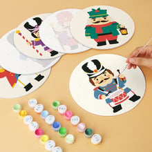Load image into Gallery viewer, Mini Paint by Numbers Set - Discs Ø7.9" (6 pieces) - Vintage Nutcracker Set
