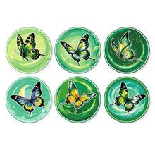 Load image into Gallery viewer, Mini Paint by Numbers Set - Discs Ø7.9" (6 pieces) - Emerald Wings Figured'Art