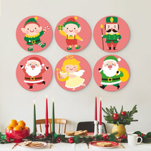 Load image into Gallery viewer, Mini Paint by Numbers Set - Discs Ø7.9" (6 pieces) - Christmas Character