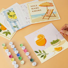 Load image into Gallery viewer, Mini Paint by Numbers Set 7.9"x7.9" (6 pieces) - Made in Italy Moments