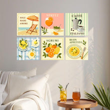Load image into Gallery viewer, Mini Paint by Numbers Set 7.9"x7.9" (6 pieces) - Made in Italy Moments