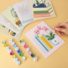 Load image into Gallery viewer, Mini Paint by Numbers Set 5.9"x7.9" (6 pieces) - Reading Garden