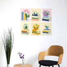 Load image into Gallery viewer, Mini Paint by Numbers Set 5.9"x7.9" (6 pieces) - Reading Garden