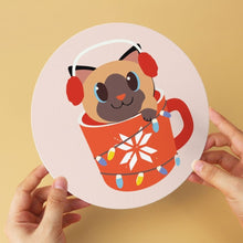 Load image into Gallery viewer, Mini Paint by Numbers Set - Discs Ø7.9" (6 pieces) - Cats in Christmas Mugs