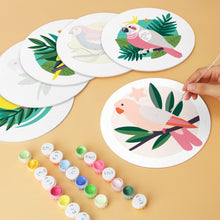 Load image into Gallery viewer, Mini Paint by Numbers Set - Discs Ø7.9" (6 pieces) - Colorful Wings
