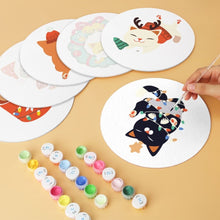 Load image into Gallery viewer, Mini Paint by Numbers Set - Discs Ø7.9" (6 pieces) - Festive Critter