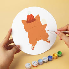 Load image into Gallery viewer, Mini Paint by Numbers Set - Discs Ø7.9" (6 pieces) - Festive Critter