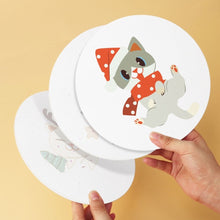 Load image into Gallery viewer, Mini Paint by Numbers Set - Discs Ø7.9" (6 pieces) - Festive Critter