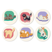 Load image into Gallery viewer, Mini Paint by Numbers Set - Discs Ø7.9" (6 pieces) - Cat Portrait Figured'Art