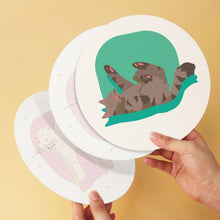 Load image into Gallery viewer, Mini Paint by Numbers Set - Discs Ø7.9" (6 pieces) - Cat Portrait