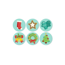Load image into Gallery viewer, Mini Paint by Numbers Set - Discs Ø7.9" (6 pieces) - Mint Christmas Icons Figured'Art