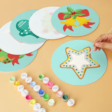 Load image into Gallery viewer, Mini Paint by Numbers Set - Discs Ø7.9" (6 pieces) - Mint Christmas Icons