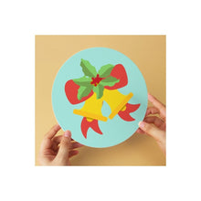 Load image into Gallery viewer, Mini Paint by Numbers Set - Discs Ø7.9" (6 pieces) - Mint Christmas Icons
