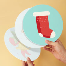 Load image into Gallery viewer, Mini Paint by Numbers Set - Discs Ø7.9" (6 pieces) - Mint Christmas Icons