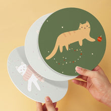 Load image into Gallery viewer, Mini Paint by Numbers Set - Discs Ø7.9" (6 pieces) - Cat's Christmas Corner