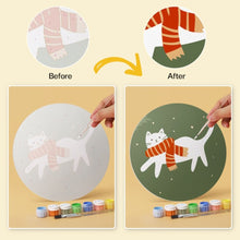 Load image into Gallery viewer, Mini Paint by Numbers Set - Discs Ø7.9" (6 pieces) - Cat's Christmas Corner