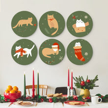 Load image into Gallery viewer, Mini Paint by Numbers Set - Discs Ø7.9" (6 pieces) - Cat's Christmas Corner