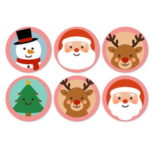 Load image into Gallery viewer, Mini Paint by Numbers Set - Discs Ø7.9" (6 pieces) - Christmas in Blush Figured'Art